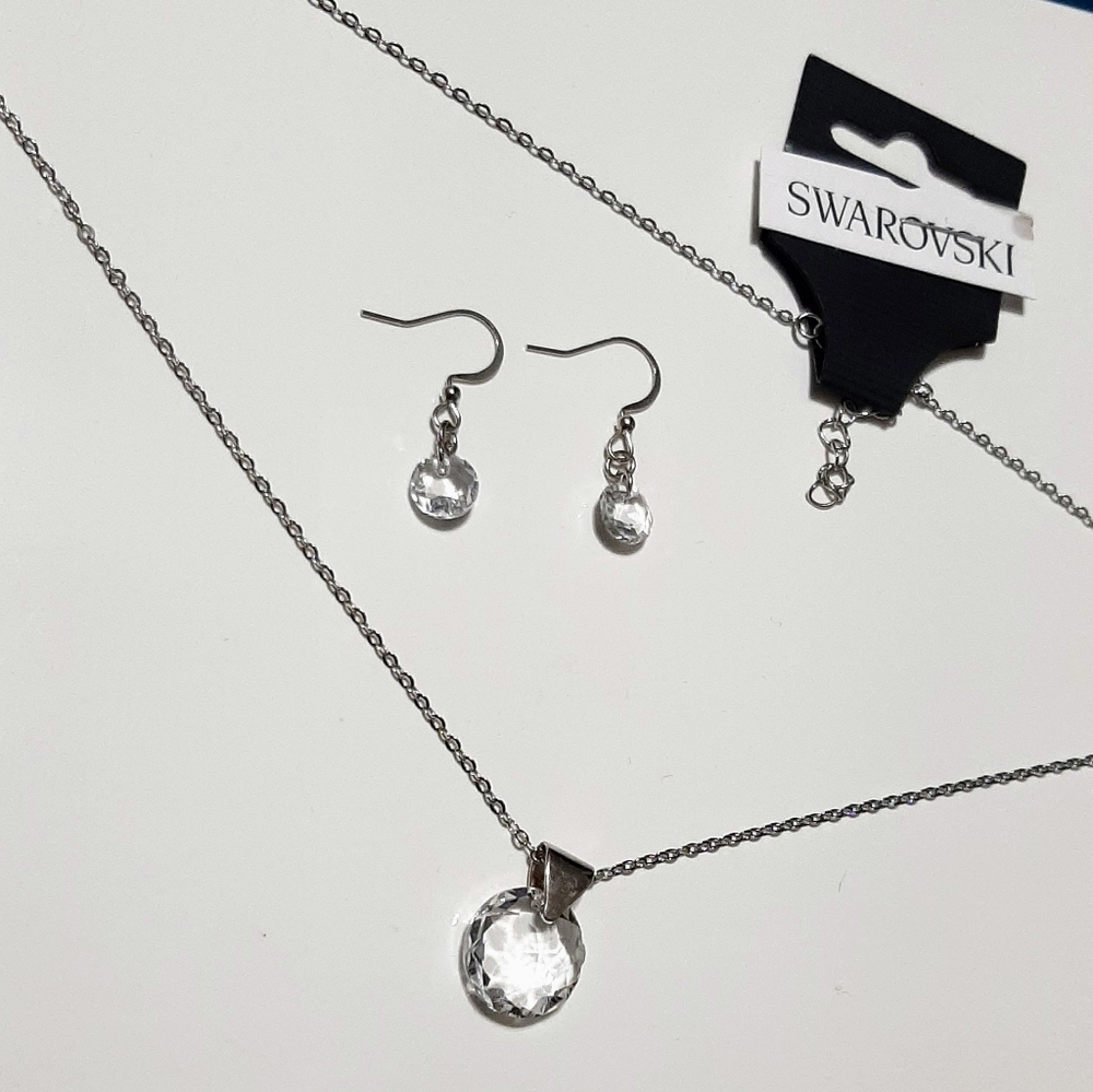 Dainty Crystal Necklace & Earring Set